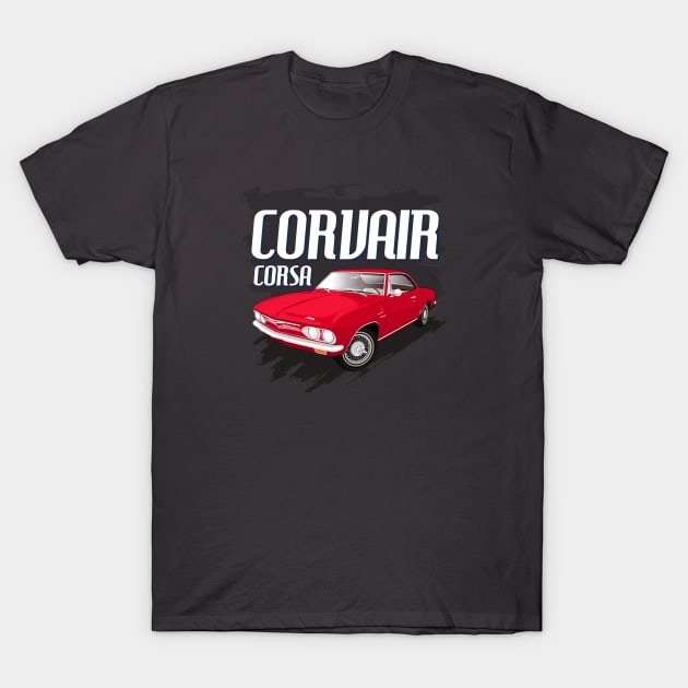 Corvair Corsa Classic Chevy T-Shirt by masjestudio